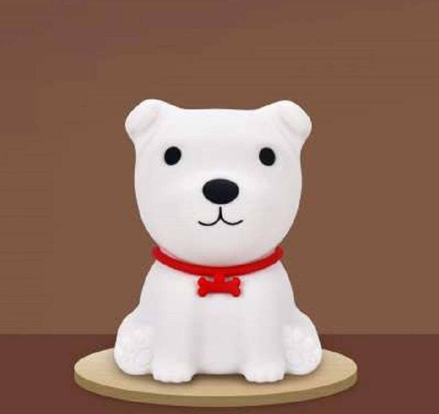 Pluis Vriendjes Nachtlampje kinderen Oplaadbaar kinderlampje| LED met afstandsbediening USB Kleine puppy Babykamer verlichting Hondje