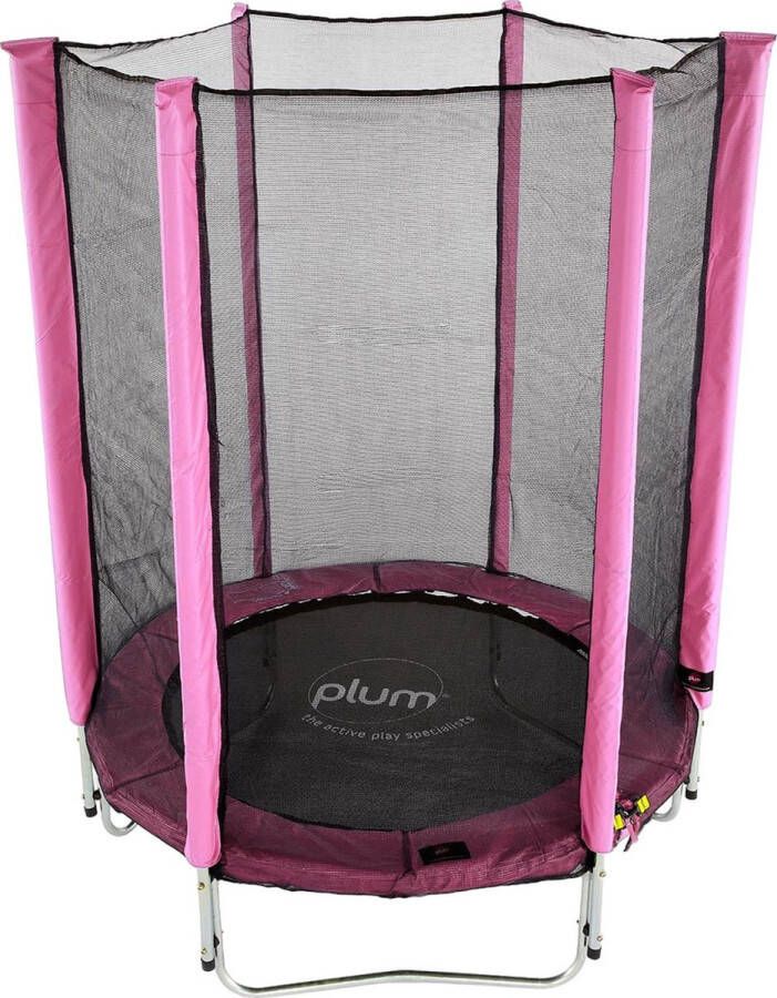 Plum trampoline Junior met veiligheidsnet roze 4ft