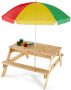 Plum houten kinderpicknicktafel met parasol - Thumbnail 1