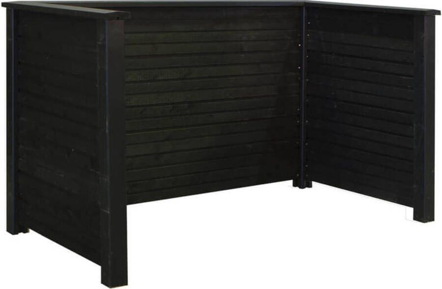 Plus Danmark Containerscherm dubbel vuren | Plank zwart 193 x 198 x 111 cm