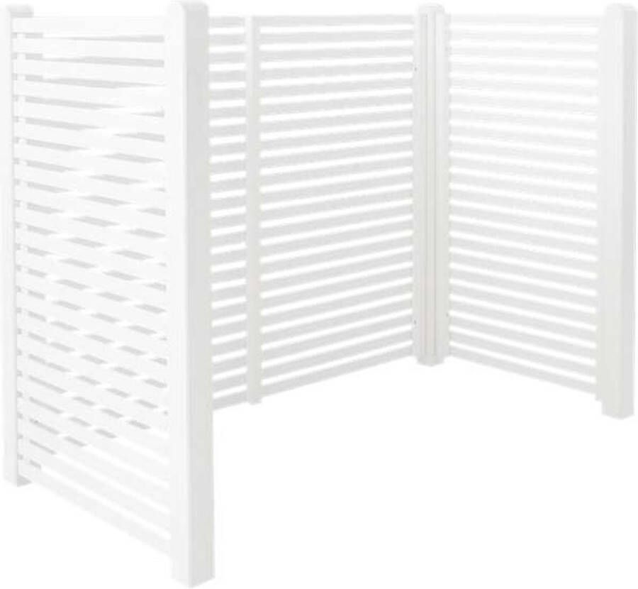 Plus Danmark Containerscherm dubbel vuren Tokyo wit 100 x 197 x 148 cm