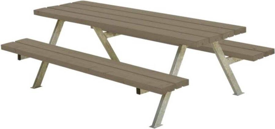 Plus Danmark Kinderpicknicktafel vuren gegrond grijsbruin Alpha 118 x 177 x 57 cm