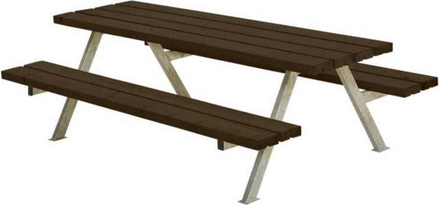 Plus Danmark Kinderpicknicktafel vuren gegrond zwart | Alpha 118 x 177 x 57 cm