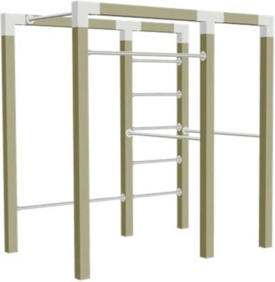 Plus Danmark Outdoor fitnesstoestel geïmpregneerd hout model 2