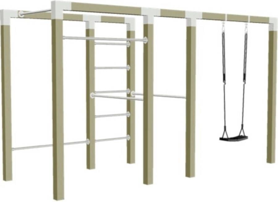 Plus Danmark Outdoor fitnesstoestel geïmpregneerd hout model 3