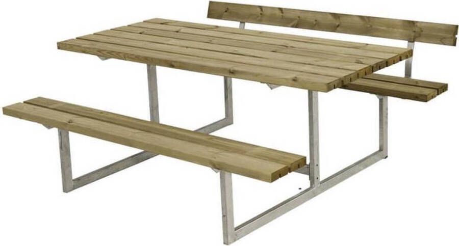 Plus Danmark Picknickset vuren geimpregneerd | Basic 1 rugleuning 172 x 177 x 73 cm