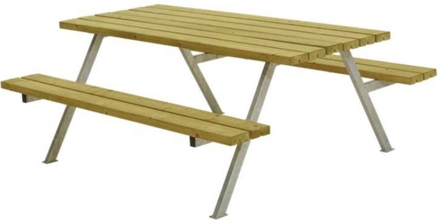 Plus Danmark Picknicktafel vuren geimpregneerd | Alpha 161 x 177 x 73 cm