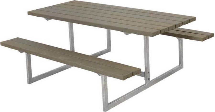 Plus Danmark Picknicktafel vuren geimpregneerd Basic grijsbruin 160 x 177 x 73 cm