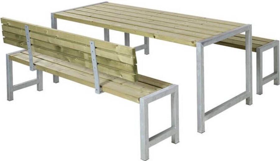 Plus Danmark Planken tuinset vuren geimpregneerd | Plankesaet 1 rugleuning 77 x 186 x 72 cm