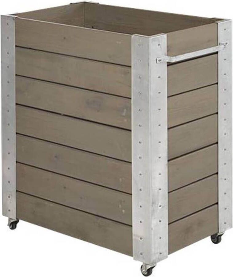 Plus Danmark Plantenbak vuren geimpregneerd | Cubic grijsbruin 87 x 50 x 95 cm