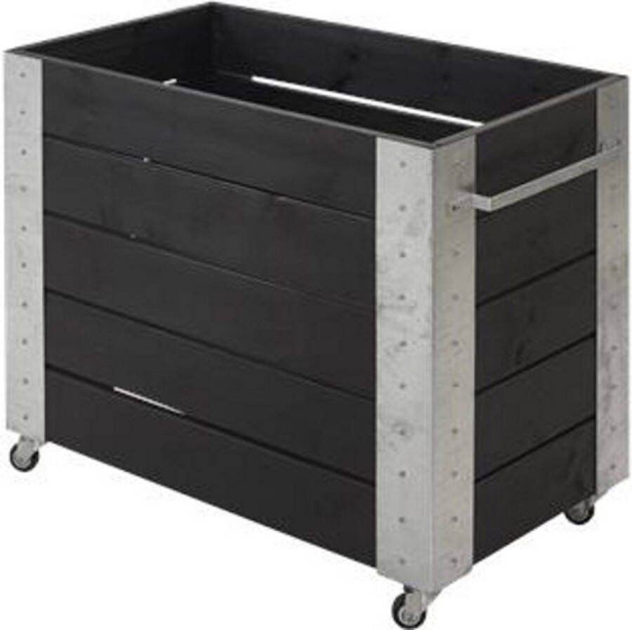 Plus Danmark Plantenbak vuren geimpregneerd | Cubic zwart 87 x 50 x 70 cm