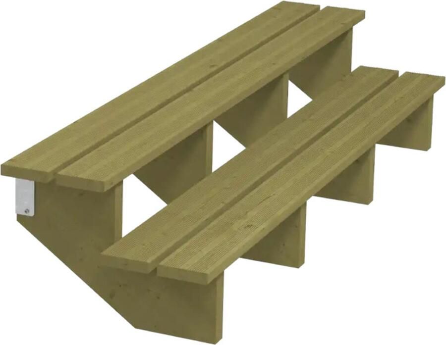 Plus Danmark Tuintrap hout 2 treden inclusief treden 50 x 34 x 180 cm
