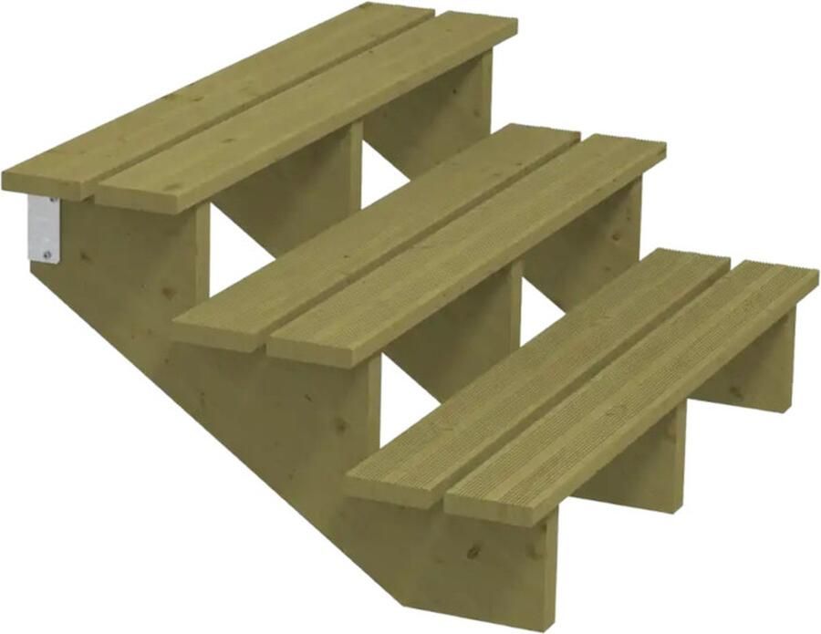 Plus Danmark Tuintrap hout 3 treden inclusief treden 76 x 54 x 120 cm