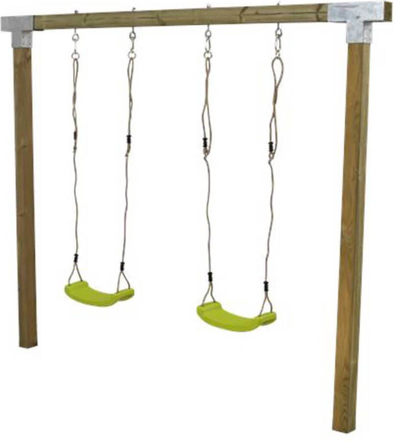 Plus Danmark Schommelframe vuren geimpregneerd | Cubic 2 schommelplanken lime