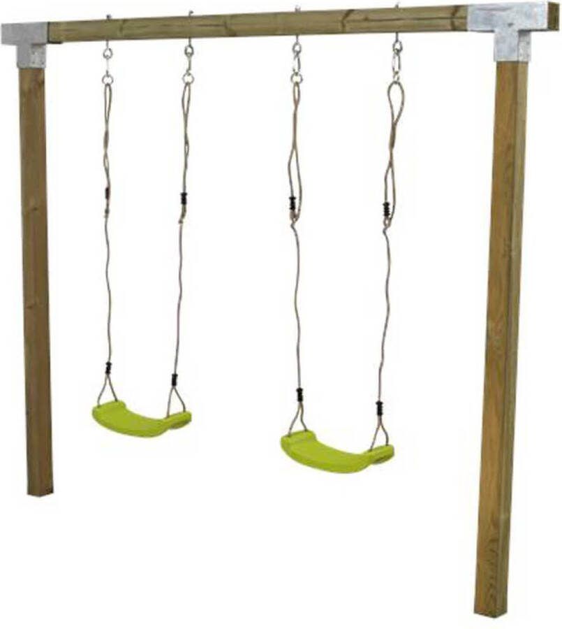 Plus Danmark Schommelframe vuren geimpregneerd Cubic 2 schommelplanken lime