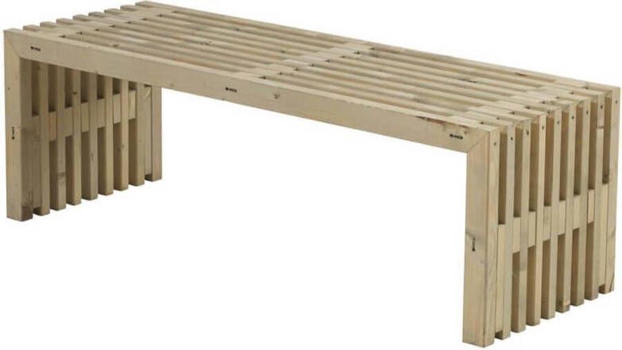 Plus Danmark Tuinbank Rustik | Dennenhout grijs gebeitst | 138 x 49 x 45 cm