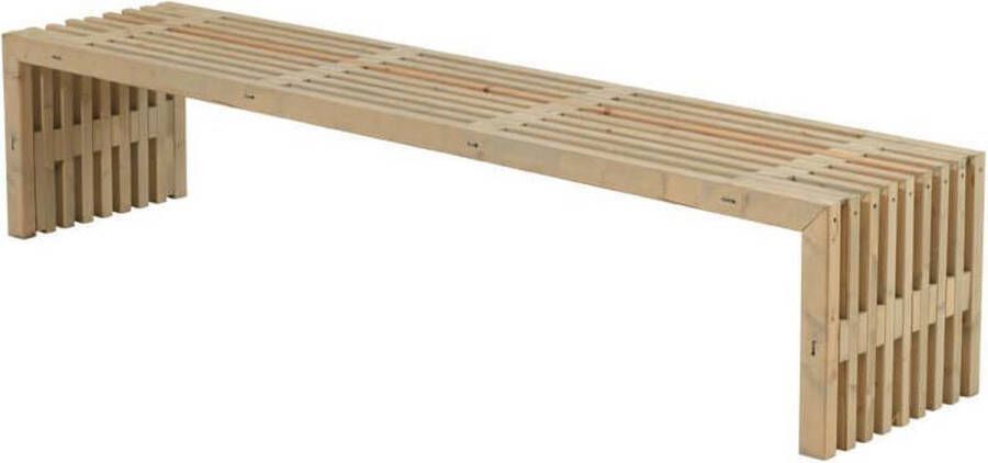 Plus Danmark Tuinbank Rustik | Dennenhout grijs gebeitst | 218 x 49 x 45 cm