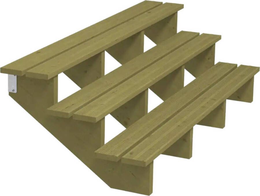 Plus Danmark Tuintrap hout 3 treden inclusief treden 76 x 54 x 180 cm