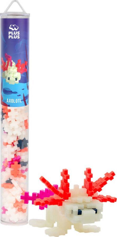 Plus-Plus Animal Tube Axolotl Constructiespeelgoed Set Met Bouwstenen 100 Delige Bouwset Bouwspeelgoed Vanaf 3 Jaar