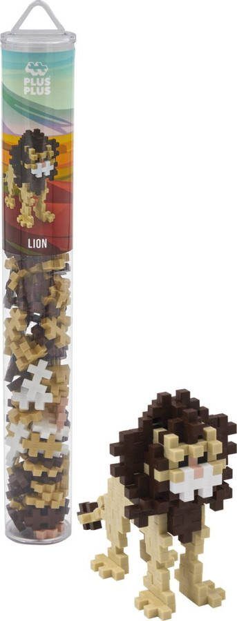 Plus-Plus Animal Tube Leeuw Constructiespeelgoed Set Met Bouwstenen 100 Delige Bouwset Bouwspeelgoed Vanaf 3 Jaar