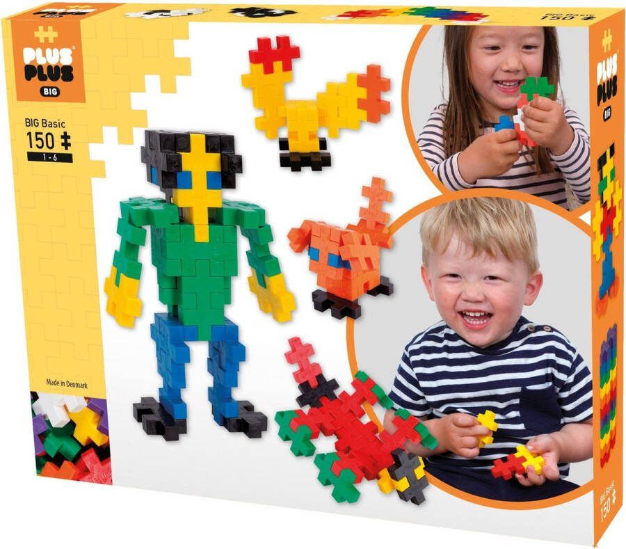 Plus-Plus BIG Basic Constructiespeelgoed Set Met Bouwstenen 150 Delige Bouwset Bouwspeelgoed Vanaf 3 Jaar