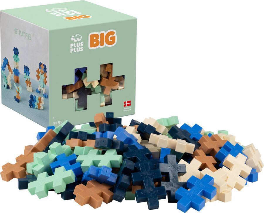 Plus-Plus BIG Breeze Colormix Constructiespeelgoed Set Met Bouwstenen 100 Delige Bouwset Bouwspeelgoed Vanaf 3 Jaar