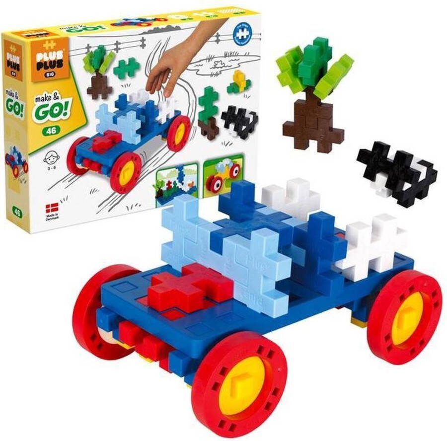 Plus-Plus BIG Make & Go! Constructiespeelgoed Set Met Bouwstenen 46 Delige Bouwset Bouwspeelgoed Vanaf 3 Jaar