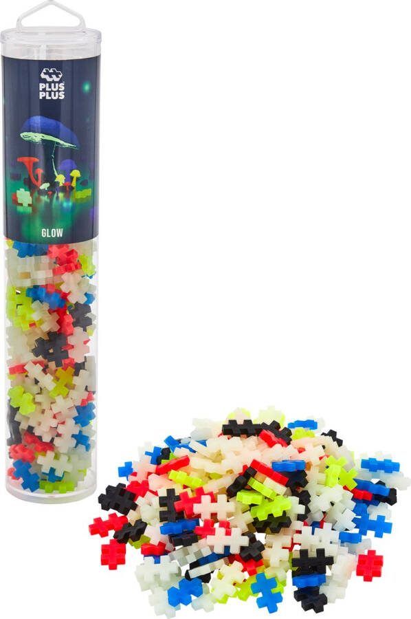 Plus-Plus Glow In The Dark Mix Tube Constructiespeelgoed Set Met Bouwstenen 240 Delige Bouwset Bouwspeelgoed Vanaf 3 Jaar