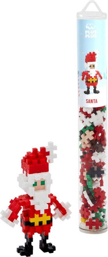 Plus-Plus Kerstman Tube Constructiespeelgoed Set Met Bouwstenen 100 Delige Bouwset Bouwspeelgoed Vanaf 3 Jaar