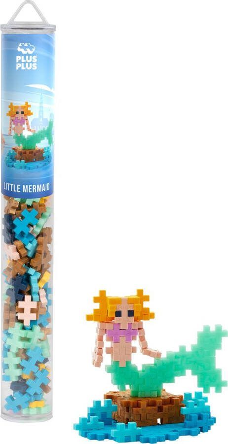 Plus-Plus Kleine Zeemeermin Tube Constructiespeelgoed Set Met Bouwstenen 100 Delige Bouwset Bouwspeelgoed Vanaf 3 Jaar