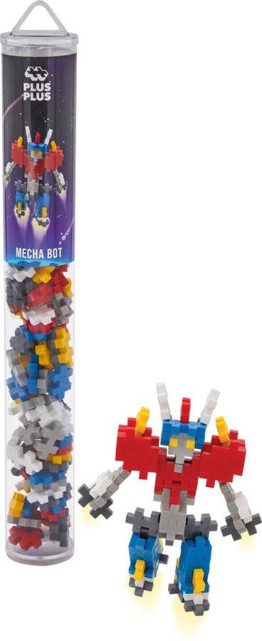 Plus-Plus Mecha Bot Tube Constructiespeelgoed Set Met Bouwstenen 100 Delige Bouwset Bouwspeelgoed Vanaf 3 Jaar