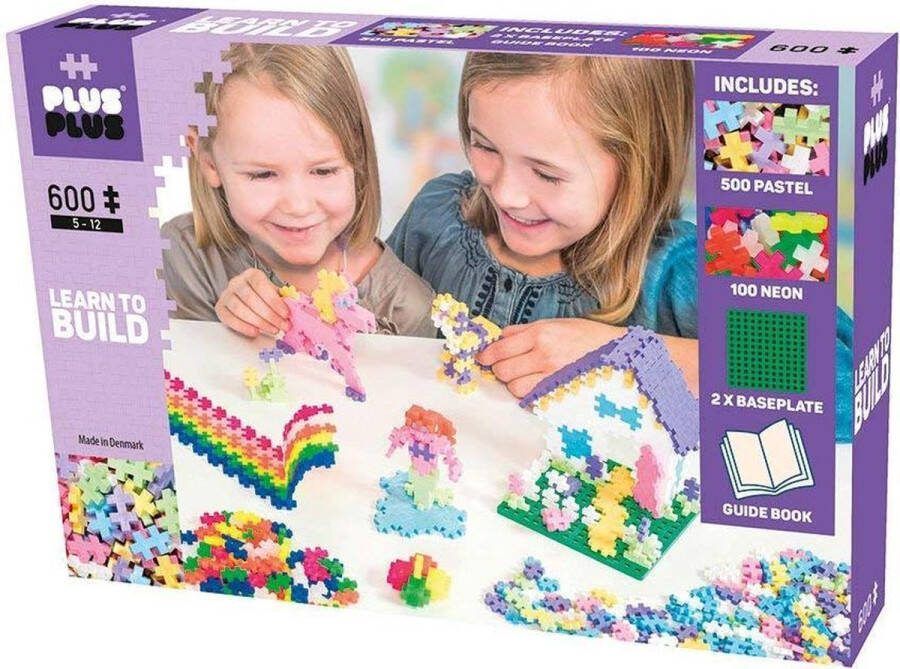 Plus-Plus Learn To Build Pastel Constructiespeelgoed Set Met Bouwstenen 600 Delige Bouwset Bouwspeelgoed Vanaf 5 Jaar