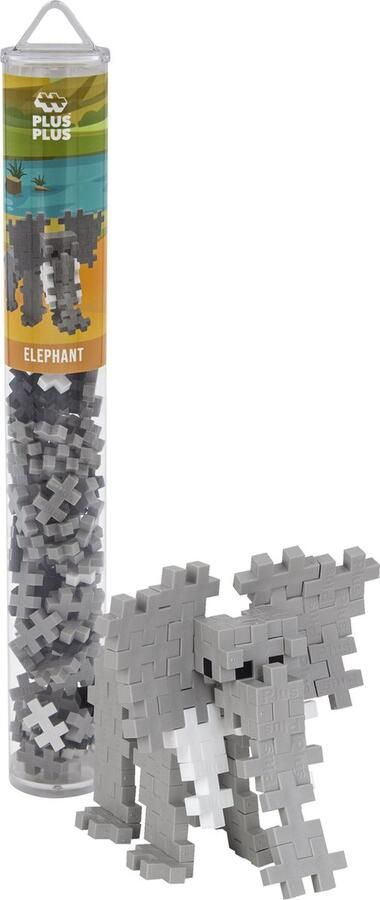 Plus-Plus Animal Tube Olifant Constructiespeelgoed Set Met Bouwstenen 100 Delige Bouwset Bouwspeelgoed Vanaf 3 Jaar