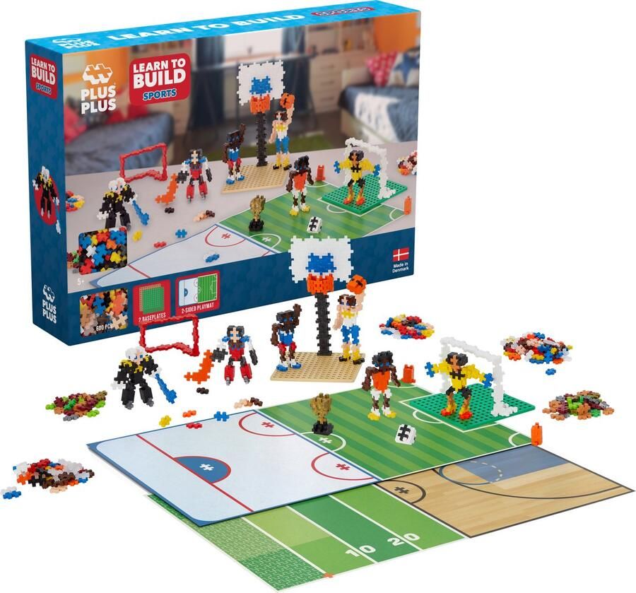 Plus-Plus Learn To Build Sport Constructiespeelgoed Set Met Bouwstenen 600 Delige Bouwset Bouwspeelgoed Vanaf 5 Jaar