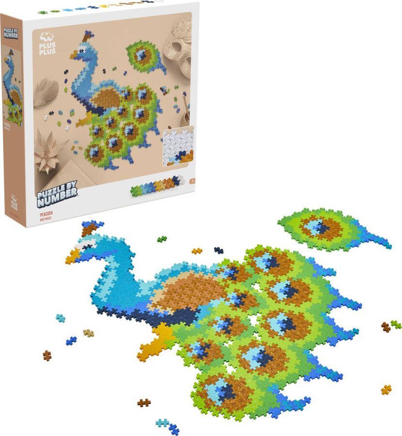 Plus-Plus Puzzle By Number Pauw Constructiespeelgoed Set Met Bouwstenen 800 Delige Bouwset Bouwspeelgoed Vanaf 7 Jaar