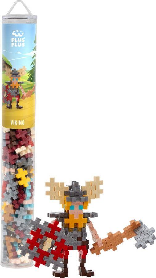 Plus-Plus Viking Tube Constructiespeelgoed Set Met Bouwstenen 100 Delige Bouwset Bouwspeelgoed Vanaf 3 Jaar