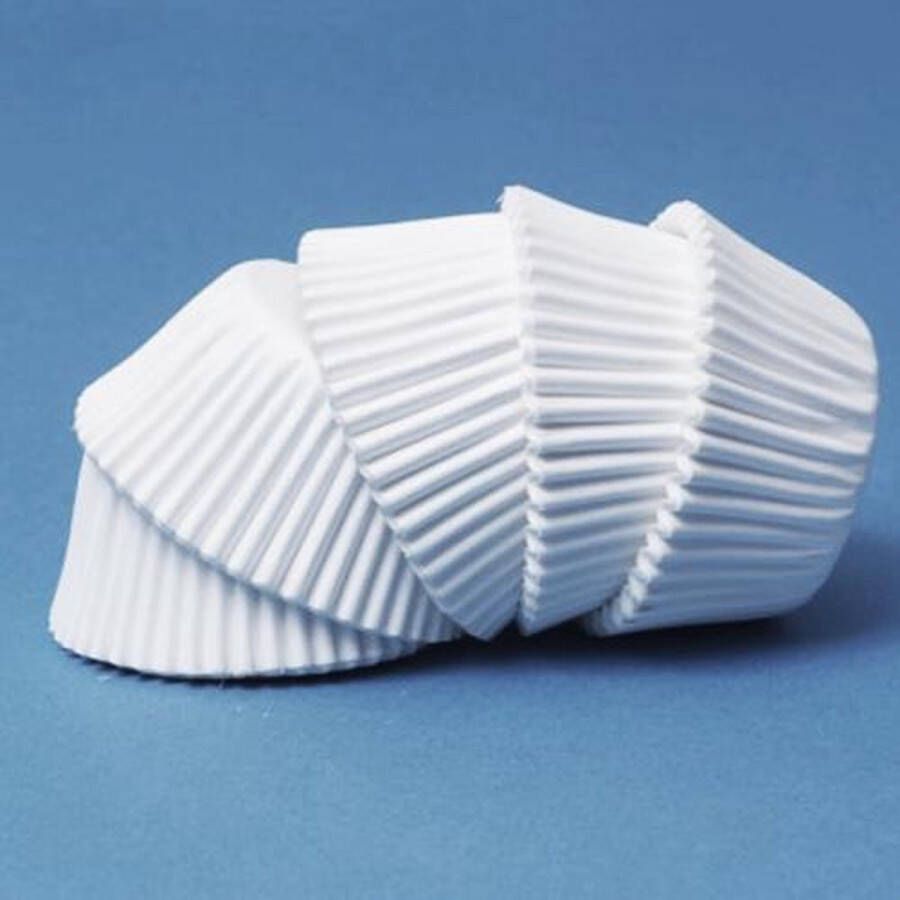 PME Cake Ltd Papieren mini cupcake vormpjes wit set van 100 PME Arts&Crafts