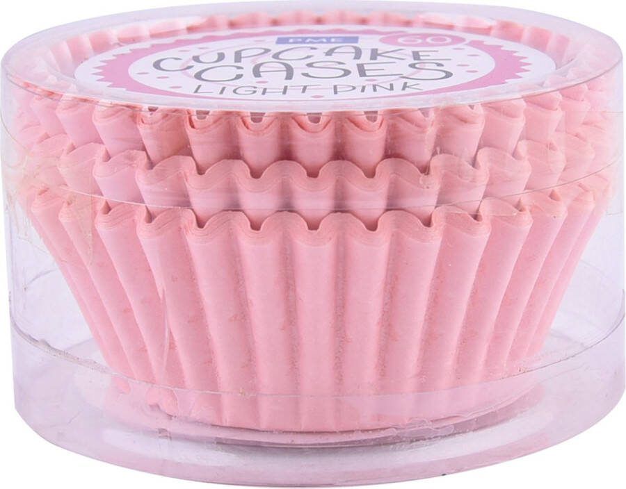 PME Cupcake Vormpjes Papier Licht Roze pk 60 Baking Cups