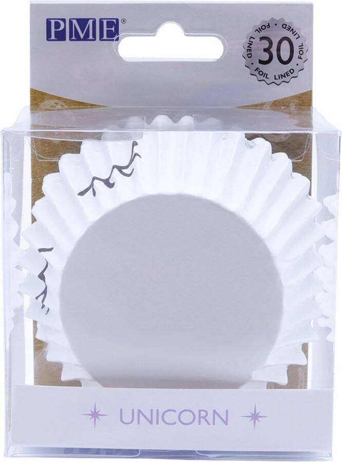 PME Cupcake Vormpjes Papier met Folie Eenhoorn pk 30 Baking Cups