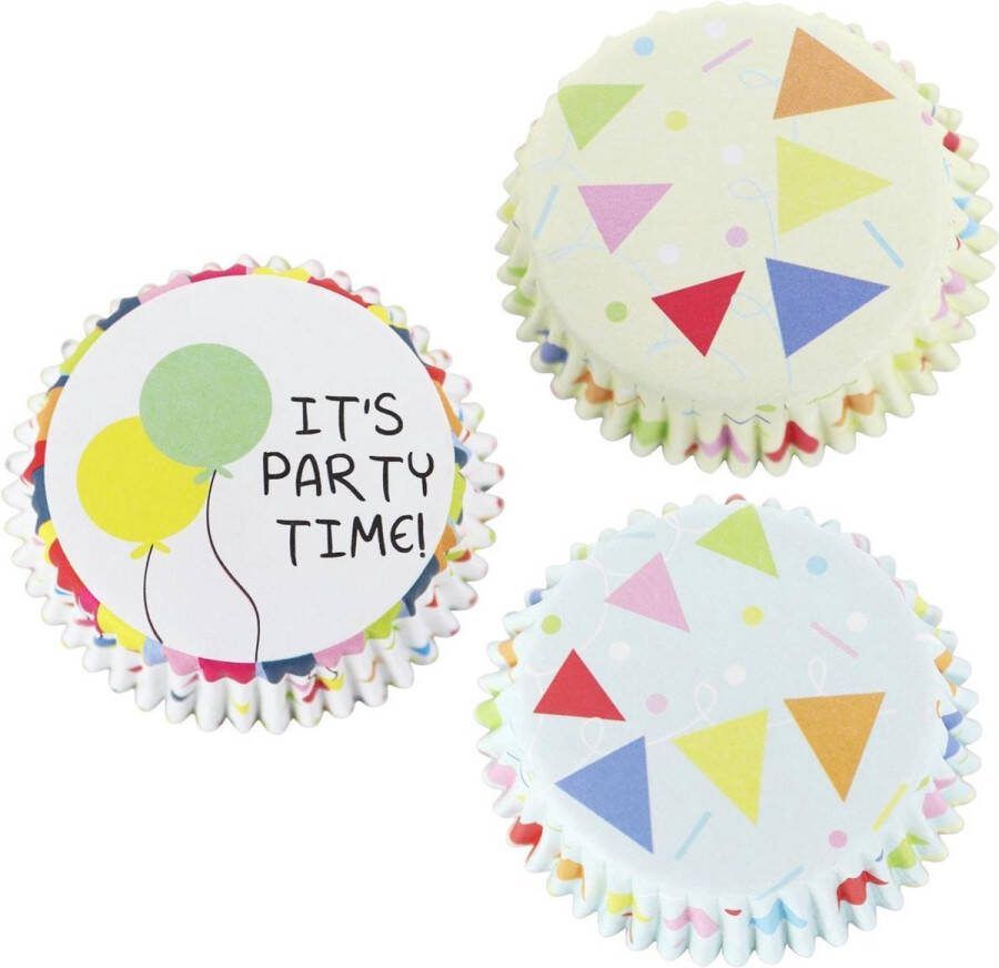 PME Cupcake Vormpjes Papier met Folie Party pk 60 Baking Cups