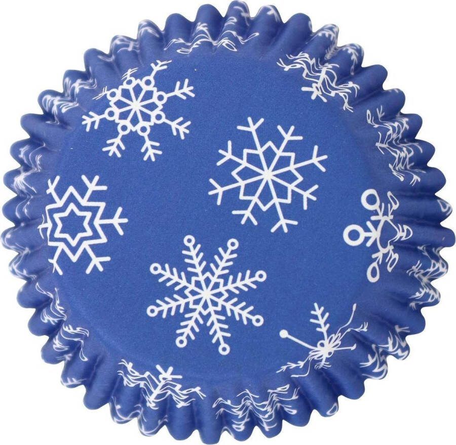 PME Cupcake Vormpjes Papier met Folie Sneeuwvlok pk 30 Baking Cups