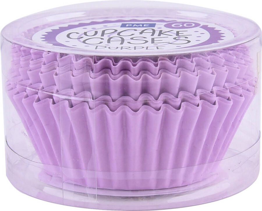 PME Cupcake Vormpjes Papier Paars pk 60 Baking Cups