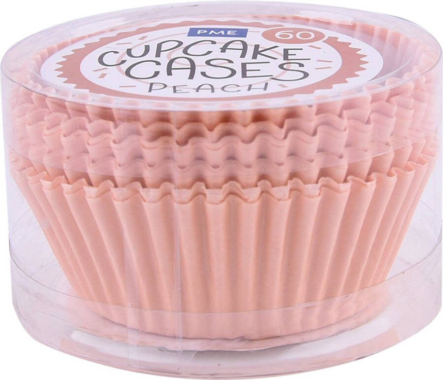 PME Cupcake Vormpjes Papier Perzik pk 60 Baking Cups