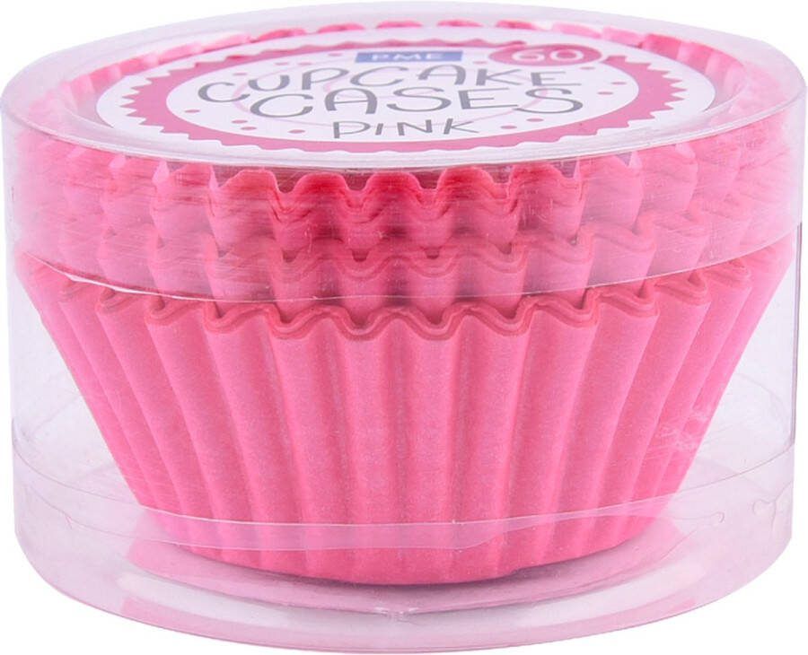 PME Cupcake Vormpjes Papier Roze pk 60 Baking Cups