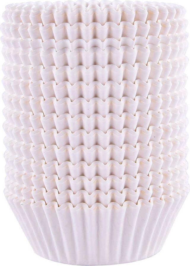PME Cupcake Vormpjes Papier Wit pk 300 Baking Cups