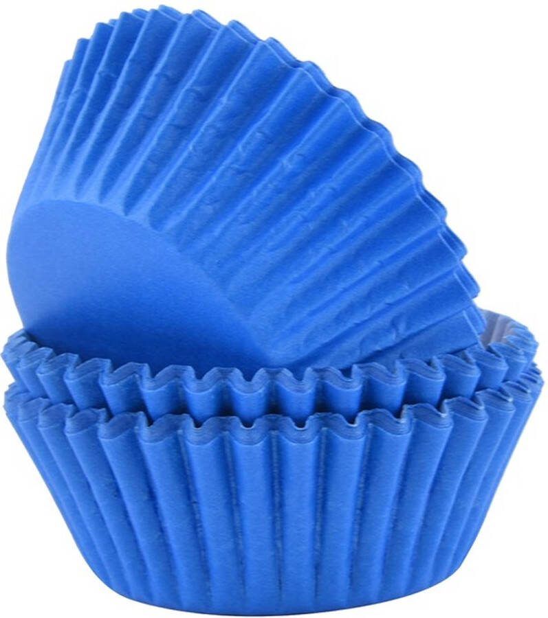 PME Cupcake Vormpjes Papier Blauw pk 60 Baking Cups