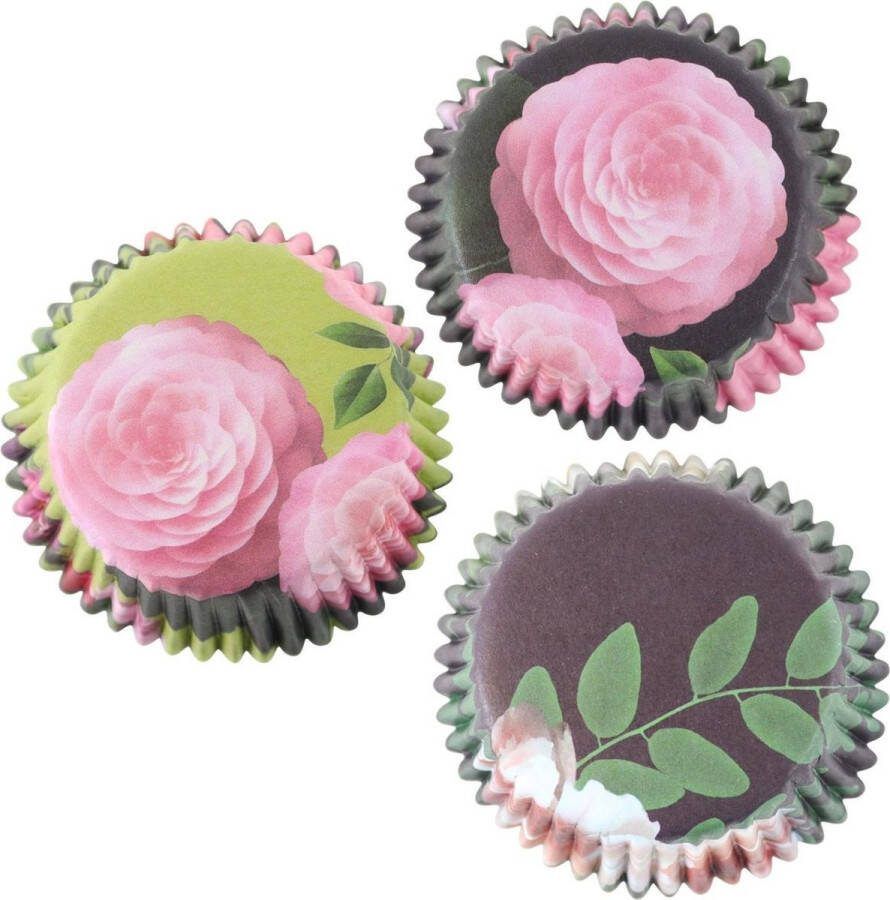PME Cupcake Vormpjes Papier met Folie Country Garden pk 60 Baking Cups