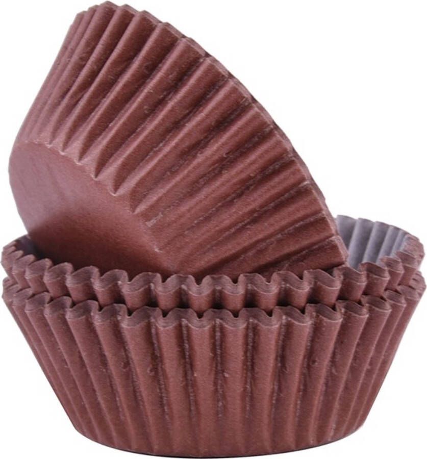 PME Cupcakevormpjes Chocolade Bruin pk 60