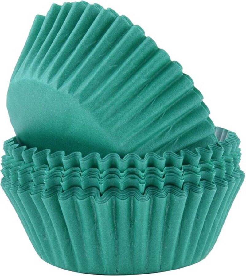 PME Cupcake Vormpjes Papier Groen pk 60 Baking Cups