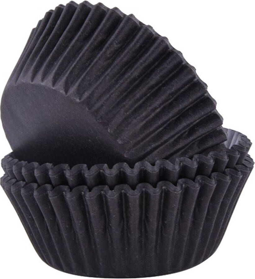 PME Cupcakevormpjes Zwart pk 60